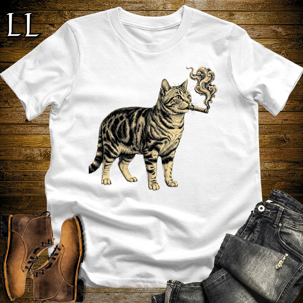 Vintage Cigar American Shorthair Softstyle T Shirt White | Cigar American Shorthair Tee