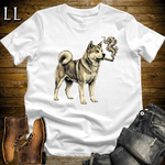 Vintage Cigar Akita Softstyle T Shirt White | Cigar Akita Tee