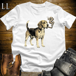 Vintage Cigar Beagle Softstyle T Shirt White | Cigar Beagle Tee