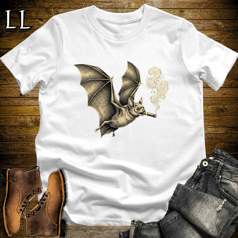 Vintage Cigar Bat Softstyle T Shirt White | Cigar Bat Tee