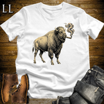 Vintage Cigar Bison Softstyle T Shirt White | Cigar Bison Tee
