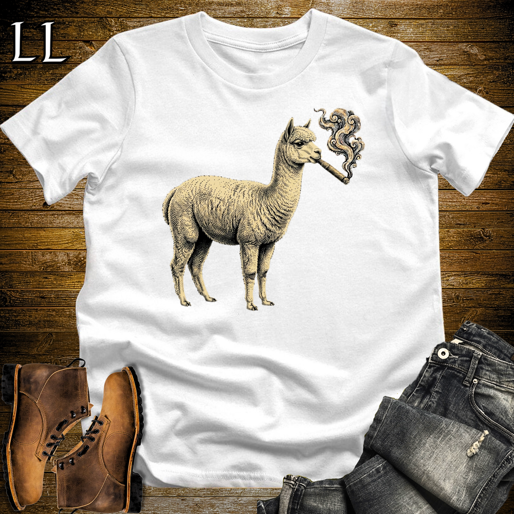Vintage Cigar Alpaca Softstyle T Shirt White | Cigar Alpaca Tee