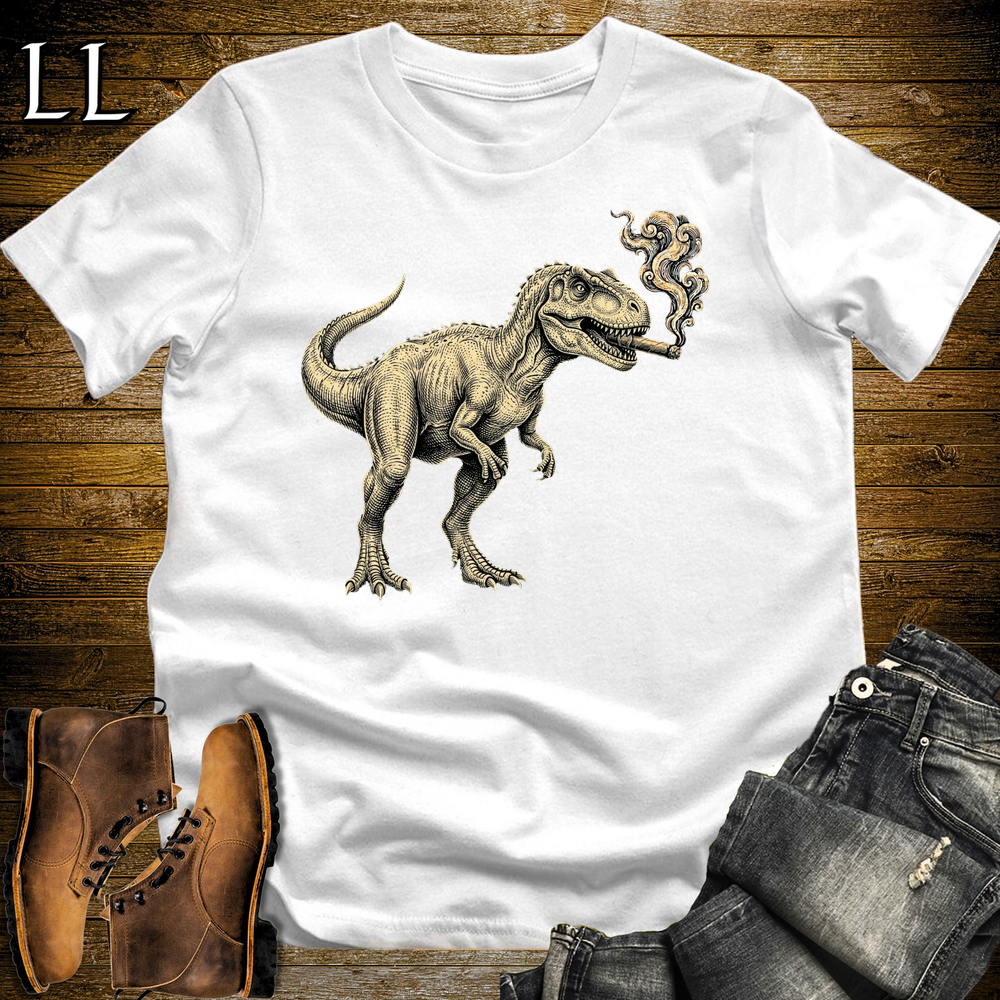 Vintage Cigar Allosaurus Softstyle T Shirt White | Cigar Allosaurus Tee