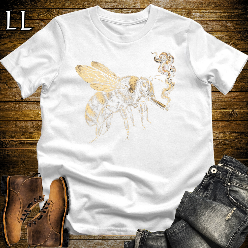 Vintage Cigar Bumblebee Softstyle T Shirt White | Cigar Bumblebee Tee