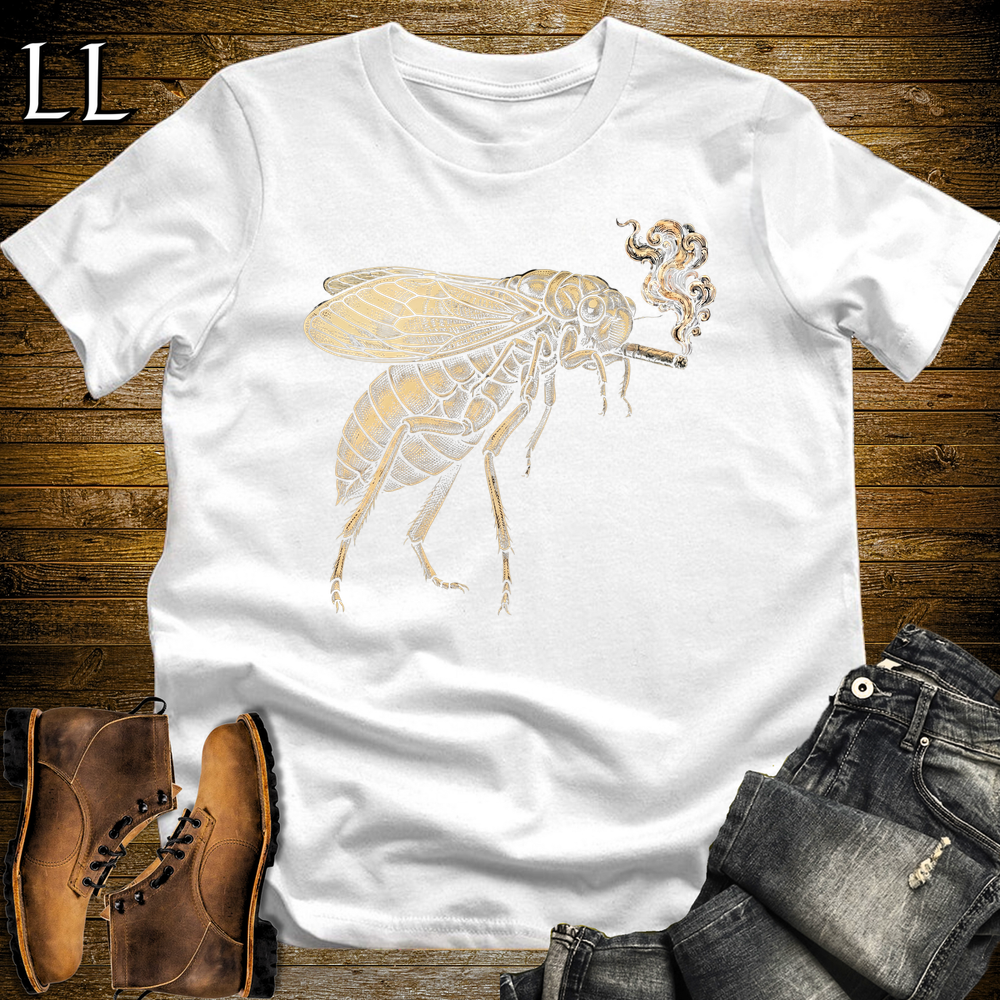 Vintage Cigar Cicada Softstyle T Shirt White | Cigar Lover Tee