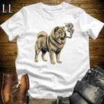Vintage Cigar Chow Chow Softstyle T Shirt White | Dog Lover Tee