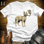 Vintage Cigar Devon Rex Softstyle T Shirt White | Cigar Devon Rex Cat Tee