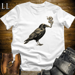 Vintage Cigar Crow Softstyle T Shirt White | Cigar Lover Graphic Tee