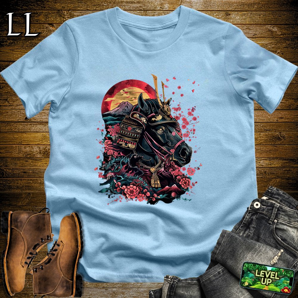 A Samurais Horse Softstyle Tee Light Blue | African Warrior Tee