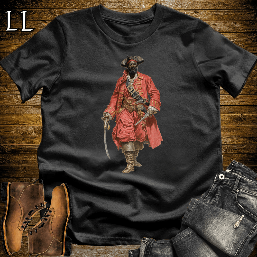 African Redcoat Pirate King Black | Redcoat Pirate Shirt
