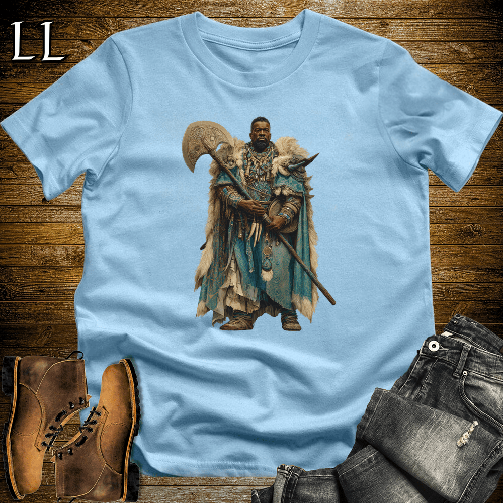 African Axe Chieftain Light Blue | Warrior Pride Tee
