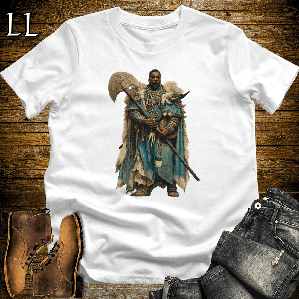 African Axe Chieftain White | Warrior Pride Tee