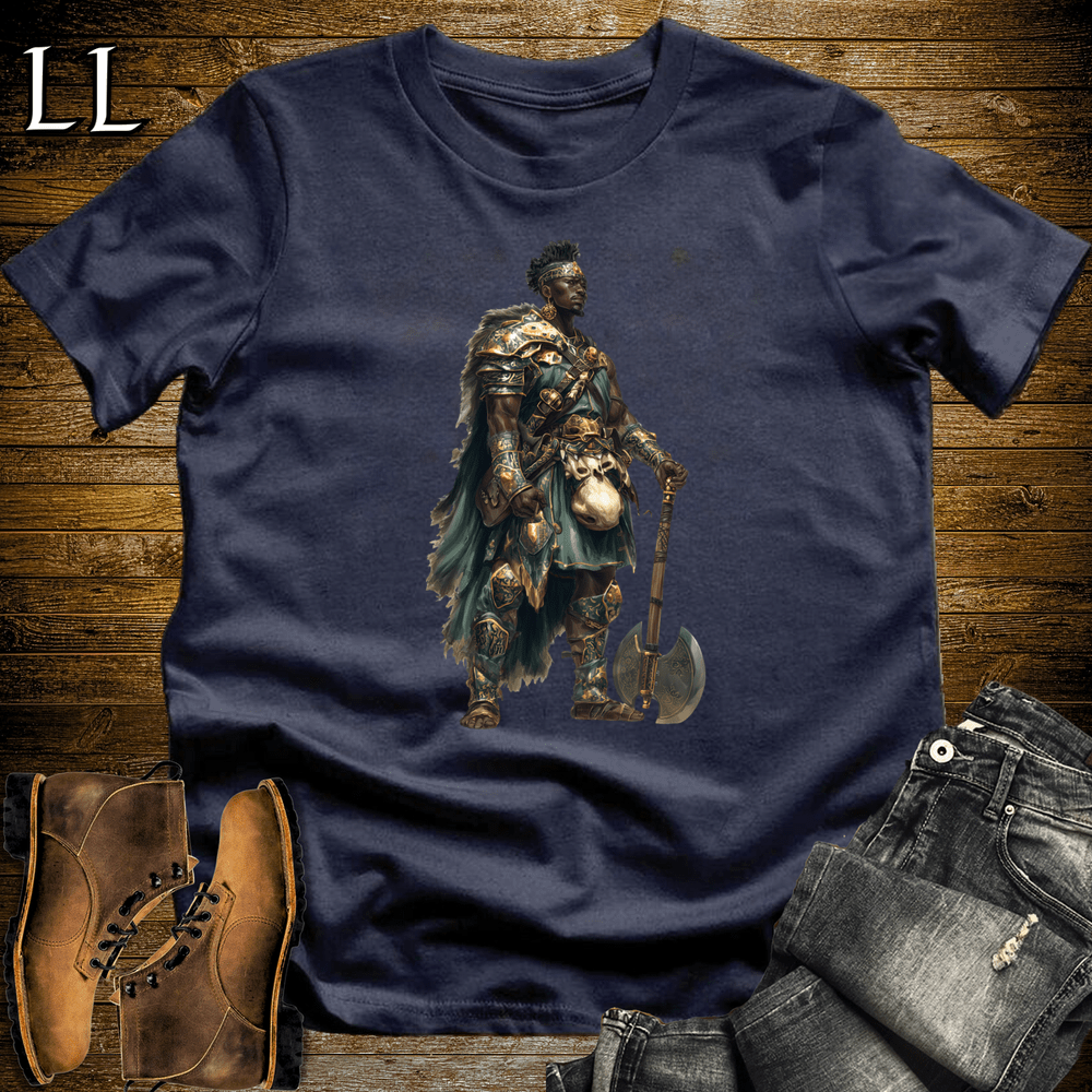 African Axe Warrior King - Navy - LegacyLayers
