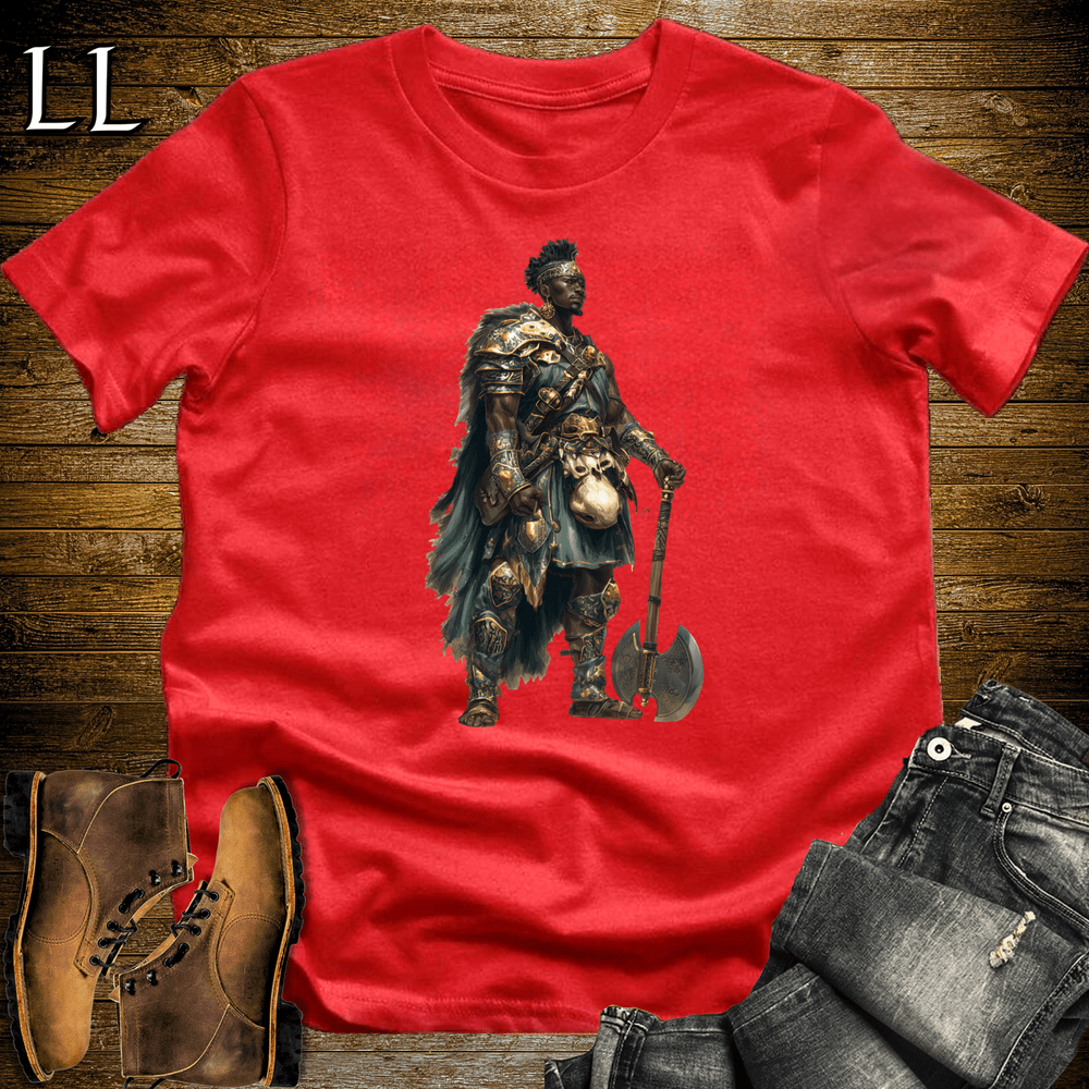 African Axe Warrior King Red | African Warrior Tee