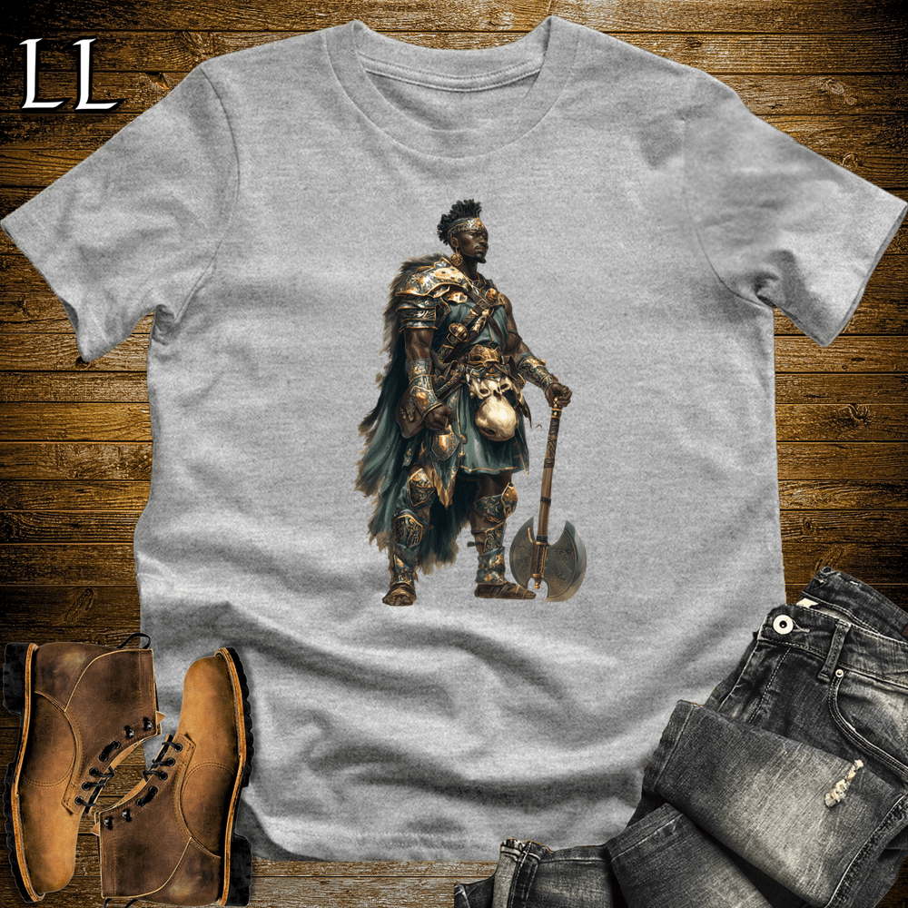 African Axe Warrior King Sport Grey | African Warrior Tee