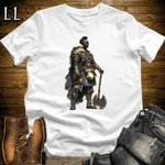 African Axe Warrior King White | African Warrior Tee