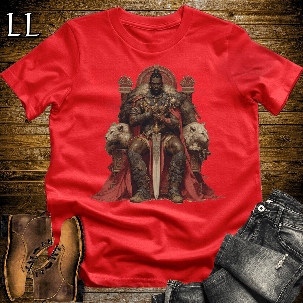 African Beast King Softstyle Tee Red | African Warrior Tee