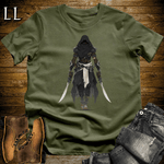 African Black Hood Assassin Softstyle Tee Military Green | African Warrior Tee