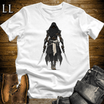 African Black Hood Assassin Softstyle Tee White | African Warrior Tee