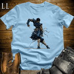 African Blue Mask Assassin Softstyle Tee Light Blue | African Warrior Tee