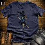 African Blue Mask Assassin Softstyle Tee Navy | African Warrior Tee