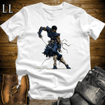 African Blue Mask Assassin Softstyle Tee White | African Warrior Tee