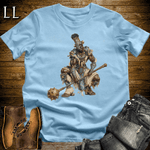 African Bronze Mace Warrior Light Blue | Mace Warrior Shirt