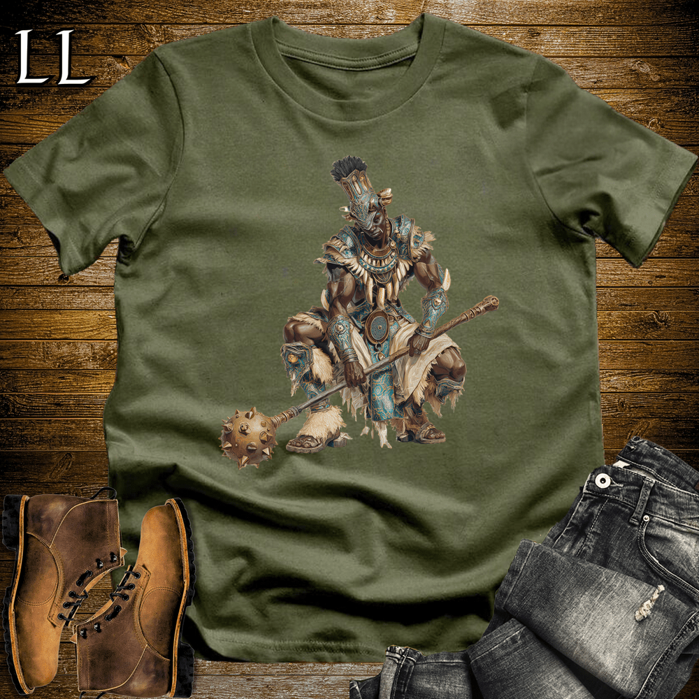 African Bronze Mace Warrior - Military Green - LegacyLayers
