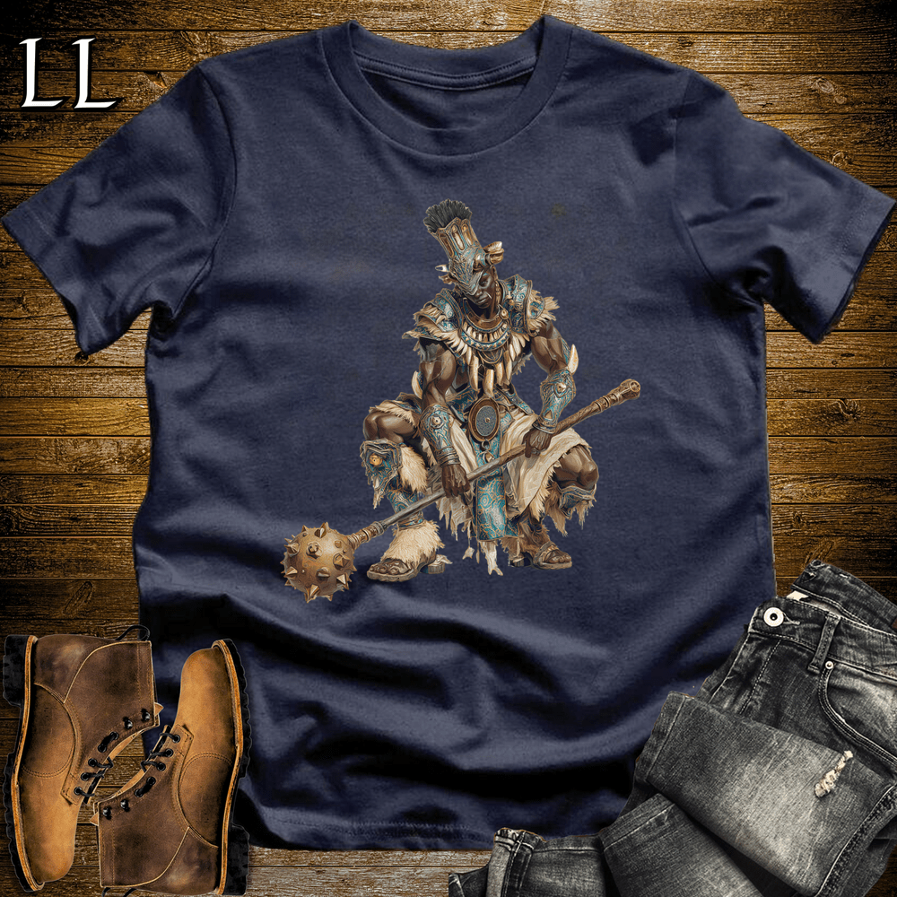 African Bronze Mace Warrior - Navy - LegacyLayers