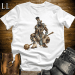 African Bronze Mace Warrior White | Mace Warrior Shirt