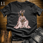 African Cherry Blossom Samurai Queen Black | African Warrior Tee
