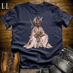 African Cherry Blossom Samurai Queen Navy | African Warrior Tee