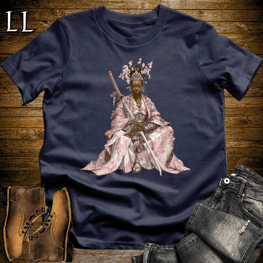 African Cherry Blossom Samurai Queen - Navy - LegacyLayers