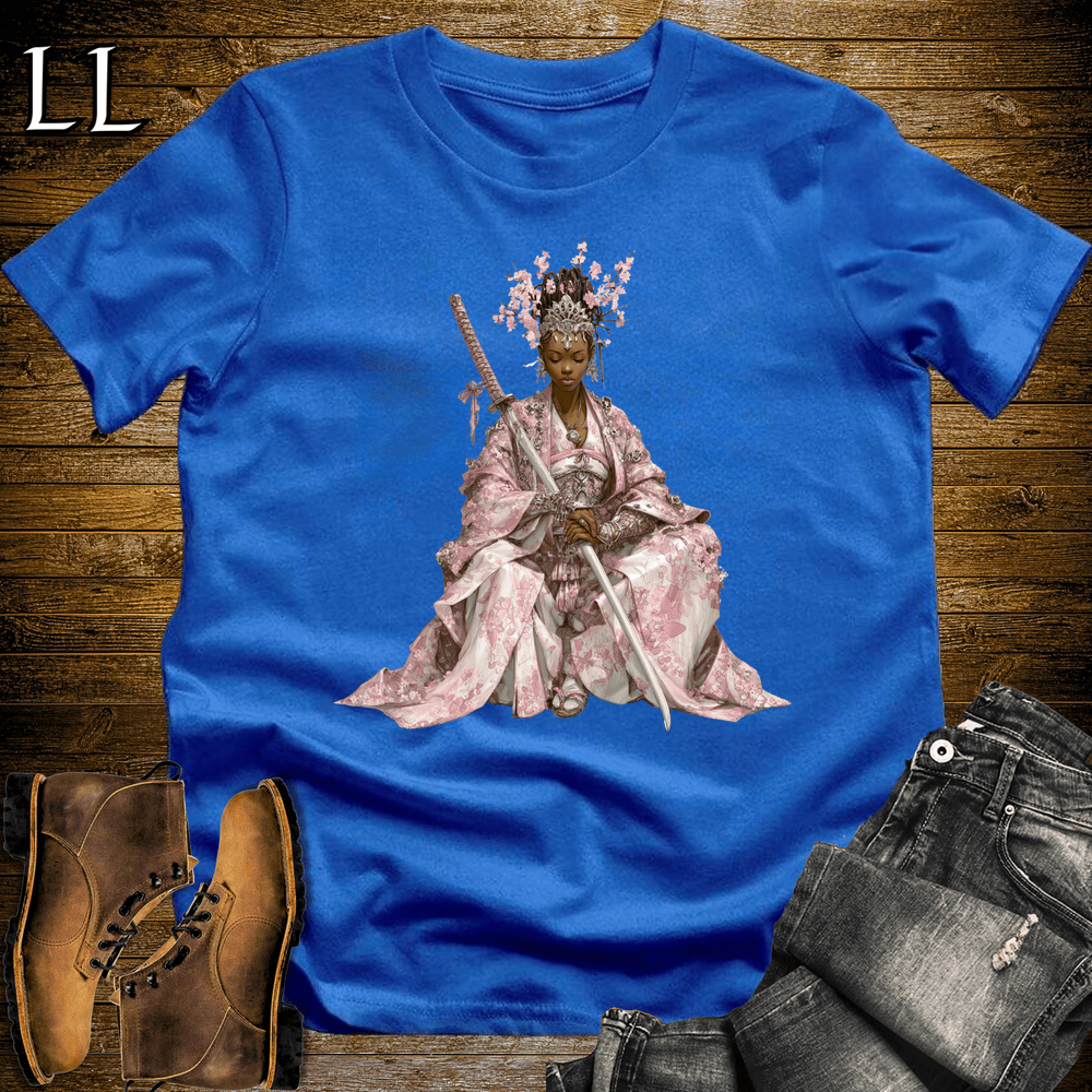 African Cherry Blossom Samurai Queen Royal | African Warrior Tee