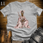 African Cherry Blossom Samurai Queen Sport Grey | African Warrior Tee