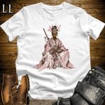 African Cherry Blossom Samurai Queen White | African Warrior Tee