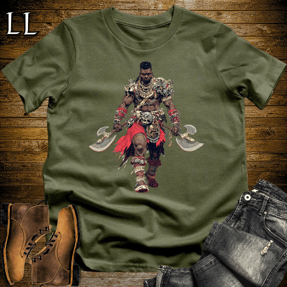 African Dual Axe King - Military Green - LegacyLayers