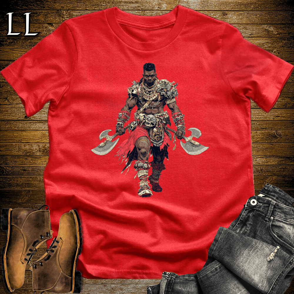 African Dual Axe King - Red - LegacyLayers