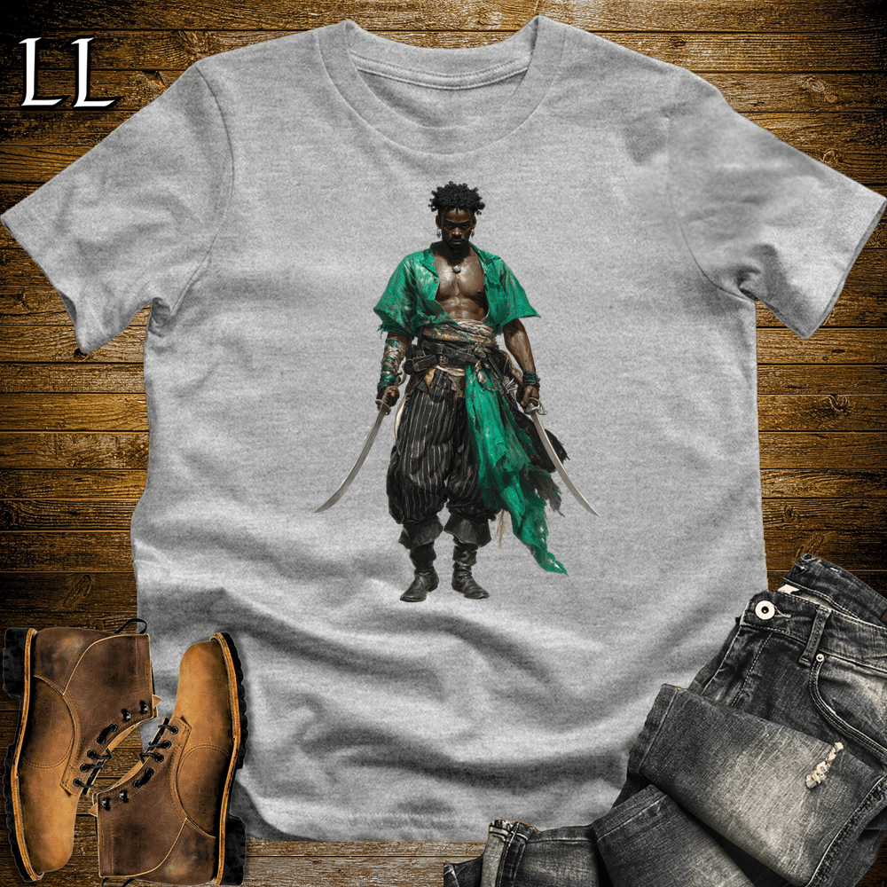 African Emerald Pirate Sport Grey | Pirate Tee