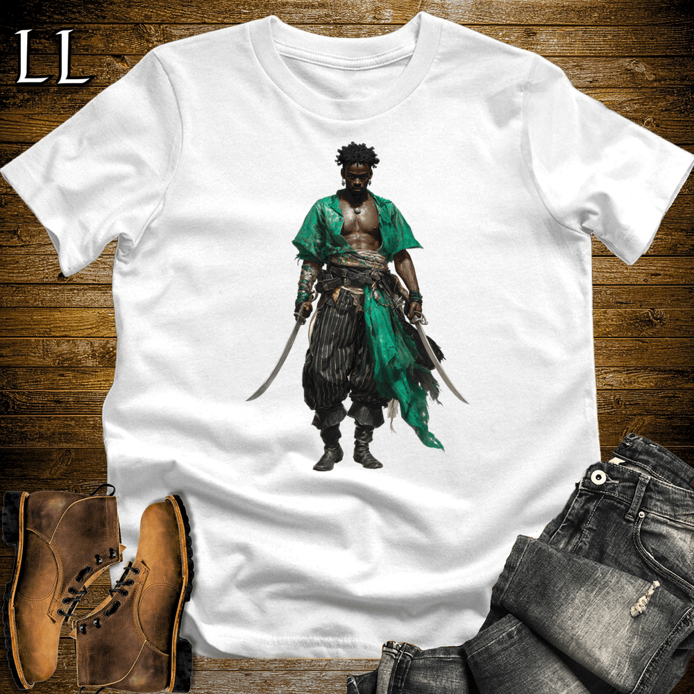 African Emerald Pirate White | Pirate Tee