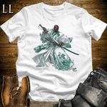 African Emerald Samurai King White | African Warrior Tee