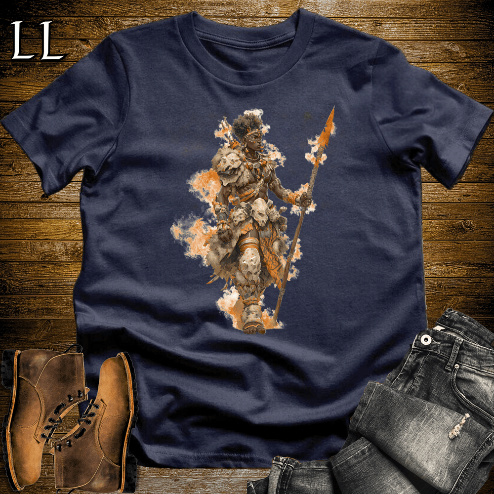 African Flame Spear Navy | Flame Spear Shirt