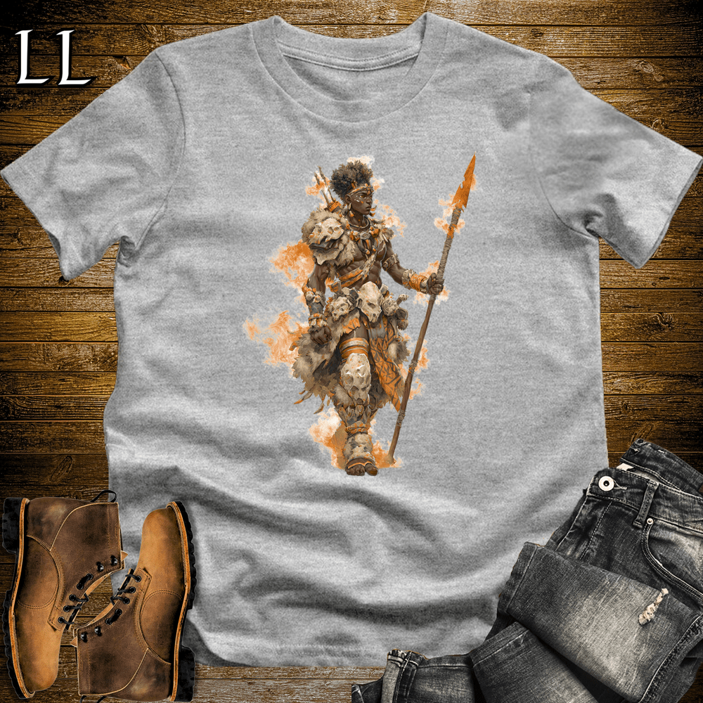 African Flame Spear Sport Grey | Flame Spear Shirt