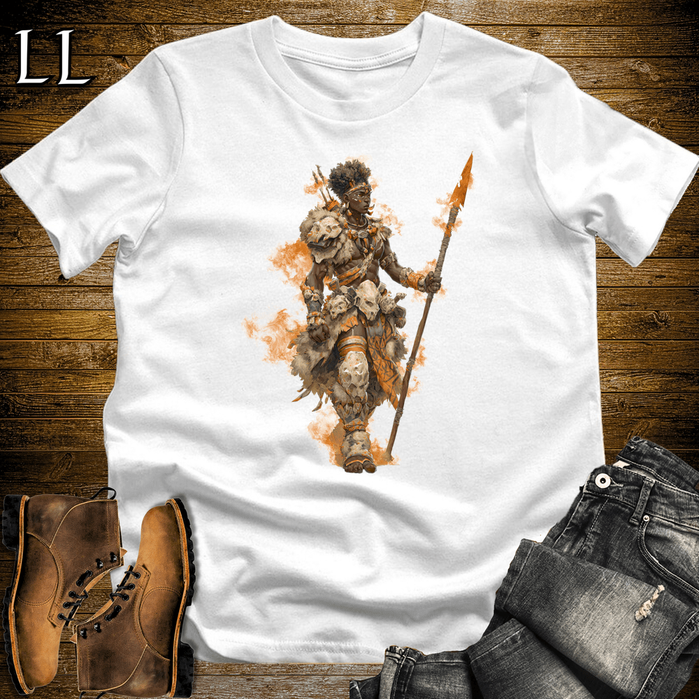 African Flame Spear White | Flame Spear Shirt