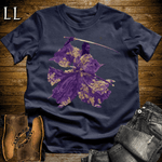 African Gold Blossom Samurai King Navy | African Warrior Tee