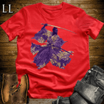 African Gold Blossom Samurai King Red | African Warrior Tee