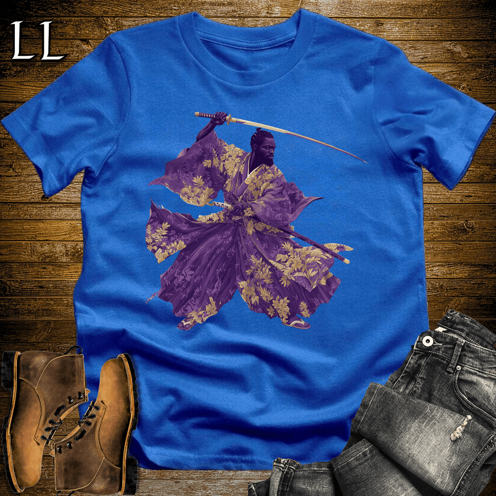 African Gold Blossom Samurai King Royal | African Warrior Tee