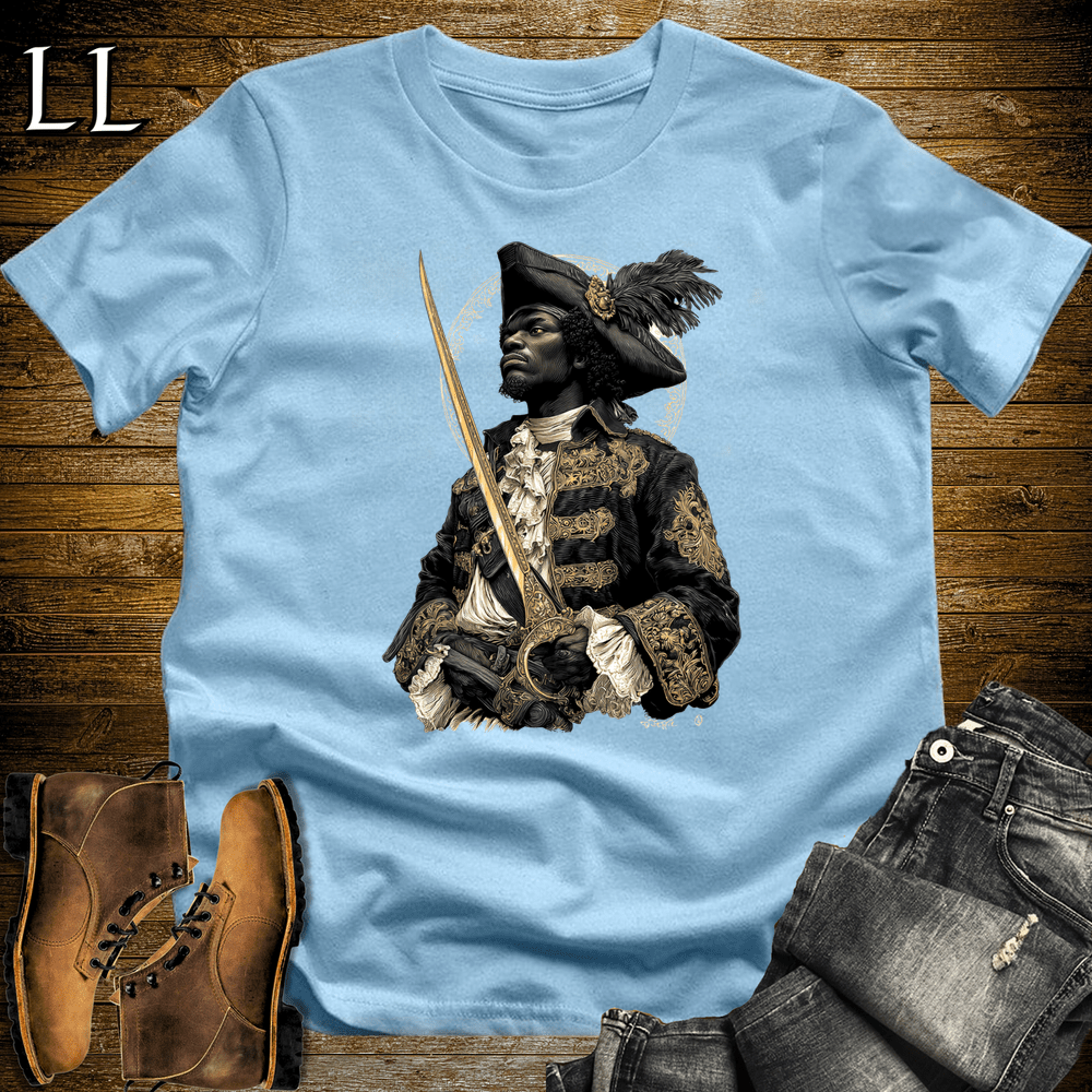 African Gold Pirate King Light Blue | Pirate King Shirt