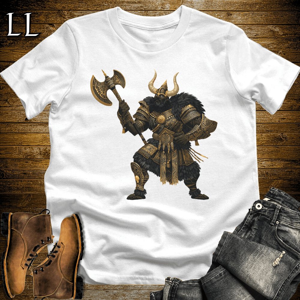 African Gold Viking King White | Gold Viking King Shirt