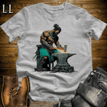 African Ogun Blacksmith God Softstyle Tee - Sport Grey - LegacyLayers